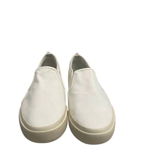 EVERLANE Unisex Slip On Sneakers Size Female 11 Men 9.5 White New With Defects - Picture 1 of 11
